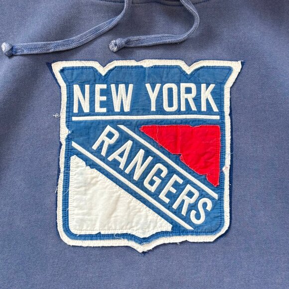 Red Jacket Brand New York Rangers NHL Men's Faded Blue Hoodie - Size XXL / 2XL - Picture 3 of 6